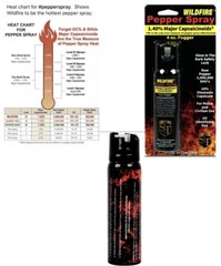 WILDFIRE Pepper Spray FOGGER Police HOME Mobile Women Self Defense 4oz GLOW CAP