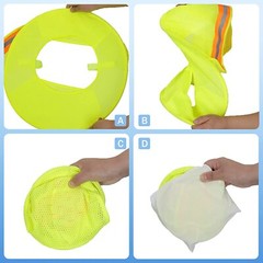 3 Pack Hard Hat Sunshield Upgrade Full Brim Neck Sunshade Cover with Reflective