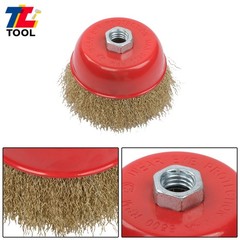 6 Pack Wire Cup Brush 4″ Coarse Crimped Cup Brush for Grinders with 5/8″ Arbor