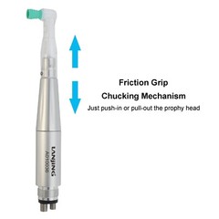 Dental Prophy Hygiene Handpiece Air Motor 3 Nose Cone 4 Holes 360 Degree Swivel