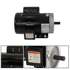 5HP Electric Motor 3450RPM 56C Frame 5/8″ Shaft 60HZ TEFC Single Phase 208-230V