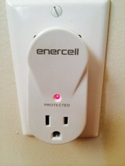 Enercell Rotating 360 Mini Travel Surge Protector Suppressor Single Outlet LED