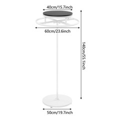 Iron Round Clothing Rack Rotatable Garment Clothes Display Rack Retail NEW