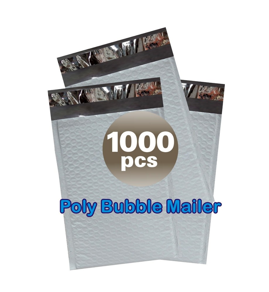 Yens® 1000 #000 4×8 Poly Bubble Padded Envelopes Mailers Inner 4×7 1000PM000