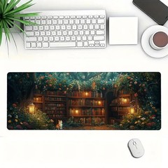 Forest Library Desk Mat Secret Garden 31.5L x 11.8W inches,