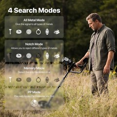 Detector De Metales Oro y Plata LCD Display Deep Ground Gold Finder Waterproof