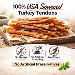 Hubert Pet Turkey Tendon Sticks: Low Ingredient, Long-Lasting Natural Chews f…