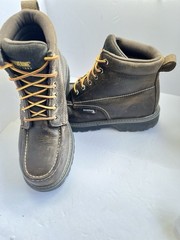 WOLVERINE W221048 STEEL TOE PRO FLOORHAND MOC-TOE DARK BROWN SZ 8M UNISEX NEW