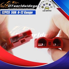 12Pcs 50A 10-12 Gauge Battery Quick Connect Winch Connector Plug Power Supply