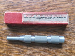 Starrett No. 819 Automatic Centering Punch Aluminum Handle w/Box NOS