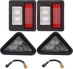 Front LED Light Kit + Halogen Rear Taillights For Bobcat S185 S205 S220 S250