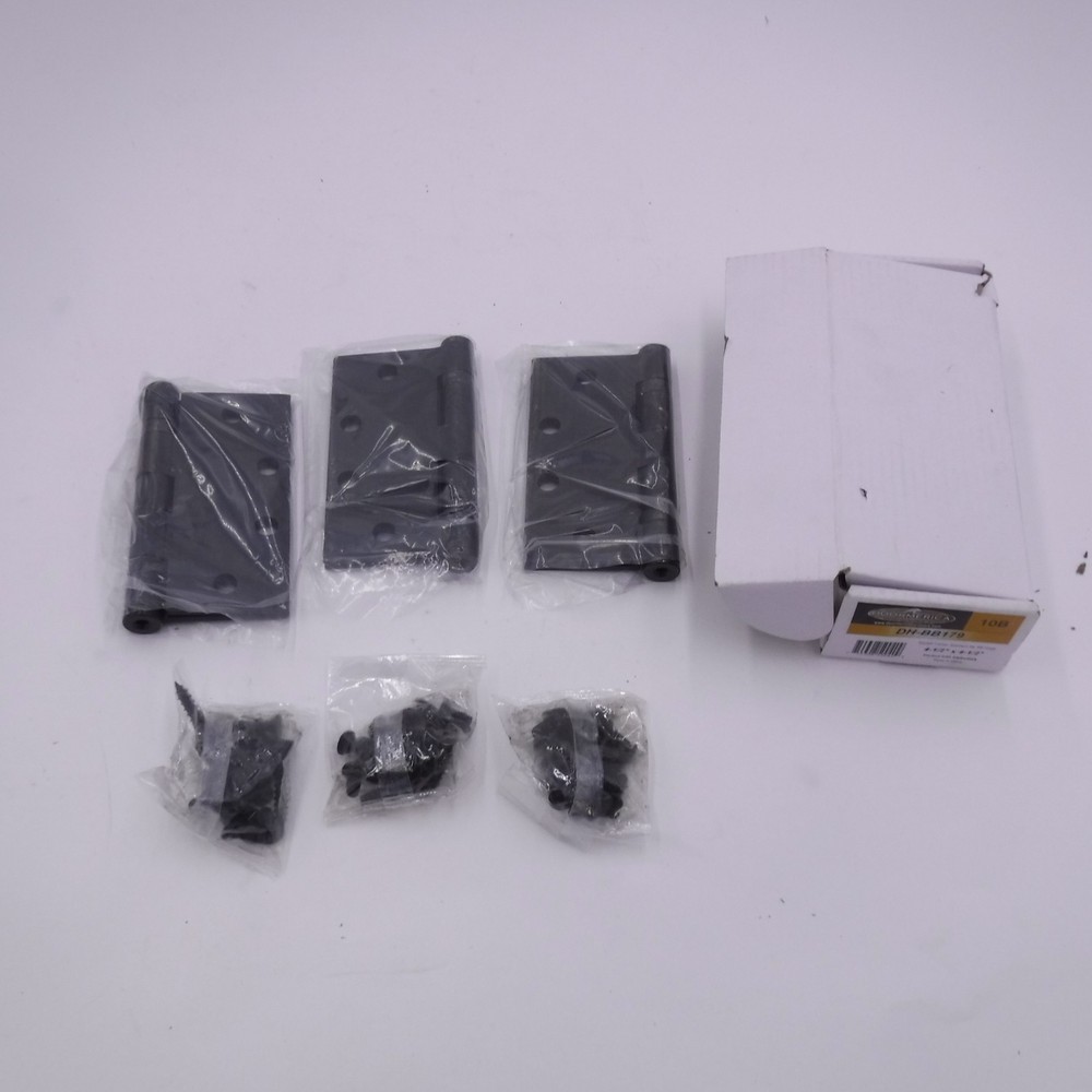 3 Pack Doormerica 4-1/2″x4-1/2″ Square Corner Door Hinges In Black DH-BB179