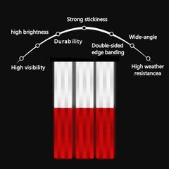 Conspicuity Tape DOT-C2 Approved Reflective Trailer Red White 2”x150’ -1 Roll