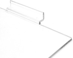 Lot of 12 Slatwall Shelves Shelf Shoe 12″ x 6″ Flat Styrene Clear Acrylic Slat