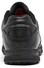 New Skechers Work 77156 Memory Foam Slip Resistant Black Lace Shoes Size 13 Wide