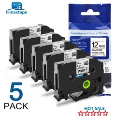 5 Pack Compatible Brother Genuine P-Touch, TZe-231 Tape Black Print White Tape
