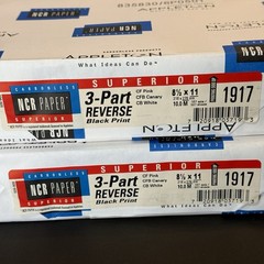 2 reams (1000 sheets) of 3 Part NCR Carbonless Paper Size 8.5″ x 11″