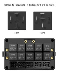 Universal 12V Fuse Relay Box, with Only Box & Terminals, & Terminals