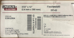 30 LBS Lincoln Electric Fleetweld 5P+ E6010 3/32 X 12 Welding Electrodes