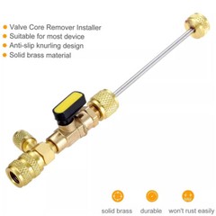 2 X HVAC Tool AC Schrader Valve Core Remover Dual Size 1/4 & 5/16 Port Installer