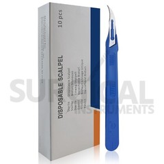 100 Blades Scalpel #12 Disposable Surgical Dental Instruments (10 box of 10)