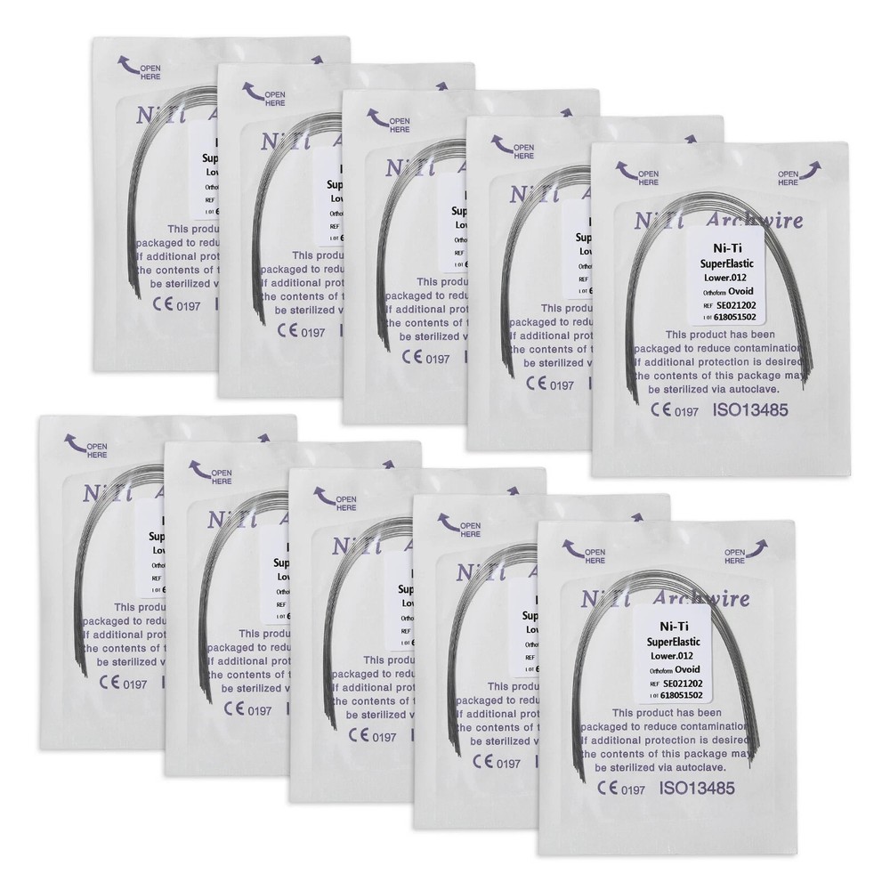 Super Elastic NITI Ortho Arch Wire Round Natural Upper Lower 012 014 016 018 020