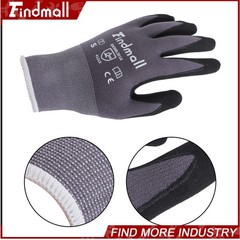Findmall 6 Pairs S-Size Work Gloves MicroFoam Nitrile Coated Knit Nylon Gloves