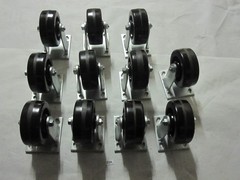 Colson 4 Series Rigid Plate Caster 5 x 2 Phenolic Wheel Lot of 11 4-5SER 5