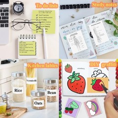 9 Rolls Self-Adhesive Mini Printer Paper – 6 57mm x 25mm, 6 Colorful 3 White