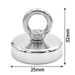 Super Strong N52 Neodymium Fishing Magnet Hook Heavy Duty Rare Earth Power Grips