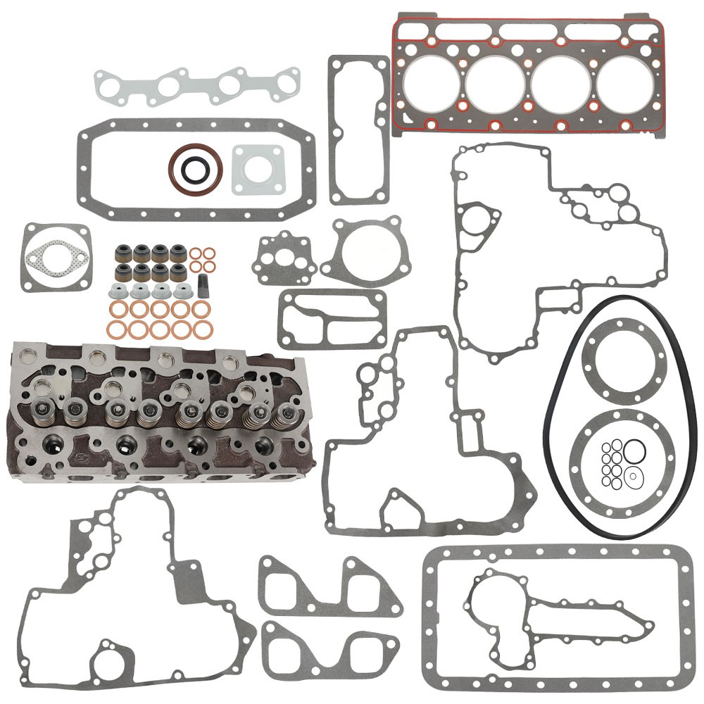 New Cylinder Head & Head Gasket Kit For Kubota V1702 V1702B Bobcat 1600 733 743