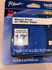 Brother Genuine P-touch TZe-231 2PK Laminated Label Maker Tape, Under 1/2″W NEW
