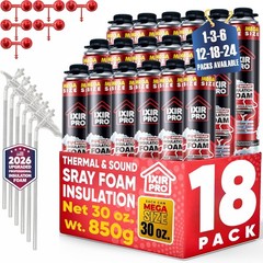 Mega Size Spray Foam Insulation Can (18×30 oz. / 850 g) Expanding Sealant