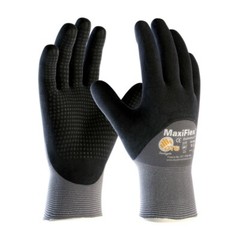 6- PIP 34-845 MaxiFlex Coated Dotted Palms Nitrile Grip PROTECTIVE WORK GLOVES