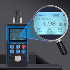 Digital Ultrasonic Thickness Meter Tester Testing Gauge 0.8-500MM Steel Plastics