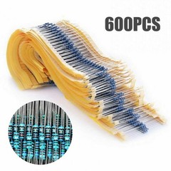 600pcs 30 Values 1/4W Metal Film Resistors Resistance Assortment Kit Set 1% USA