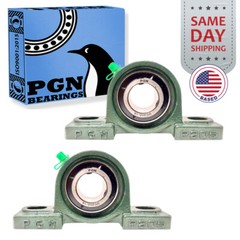 (2) UCP205-16 Solid Base Pillow Block Bearing 1″ Bore Self Aligning 2 Bolt