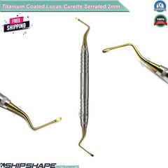 Lucas Curette Dental/Surgical Bone Curettes Serrated 2mm, 2.5mm, 3mm Set of 3PCS