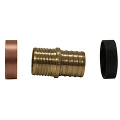1) 1″ PEX X 1″ PB (POLYBUTYLENE) SPLICING REPAIR KIT COUPLING + RING, LEAD FREE