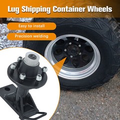 Labwork 6×5.5 Lug Bolt-On Spindle Kit Shipping Container Wheels with Handle