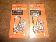 NEW Everbilt 3/32in & 1/8in Wire Clip & Thimble Set 2-Pack QTY2