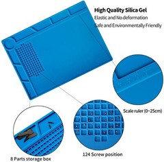 Heat Insulation Silicone Pad Soldering Cell Phone Repair Platform Mat 13.8 x 9.8