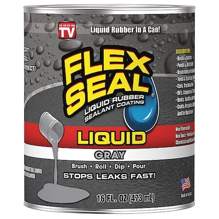 Flex Seal Lfsgryr16 Leak Sealer,16 Oz,Rubber Base,Gray
