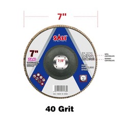 Sali 10 Pack Zirconia Flap Disc 40 Grit 7″ x 7/8-Inch Sanding Green