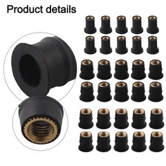 Rubberized Brass Nuts Neoprene Well Nuts Various Sizes High Strength Rubber