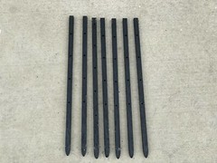 Sandbaggy 5/8″ x 18″ Square Steel Concrete Form Stakes w/ Nail Holes – Rebar Pin
