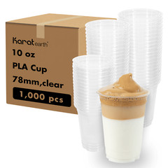 Karat Earth 10oz PLA Cup, Clear (78mm) – 1,000 pcs, KE-KC10