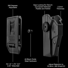 OWB Holster for M&P Shield 9mm Equalizer & EZ & 380 EZ, Red Dot Compatible, I…