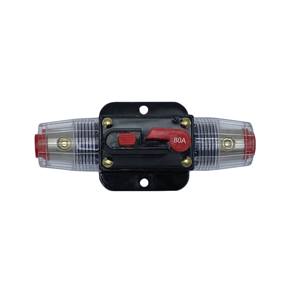 80A Inline Circuit Breaker Stereo Audio Manual Reset for Auto Marine RV 80 Amp