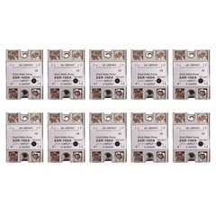 10 pcs SSR-10DA Solid State Relay Single Phase Relay 10A 3-32VDC to 24-380VAC